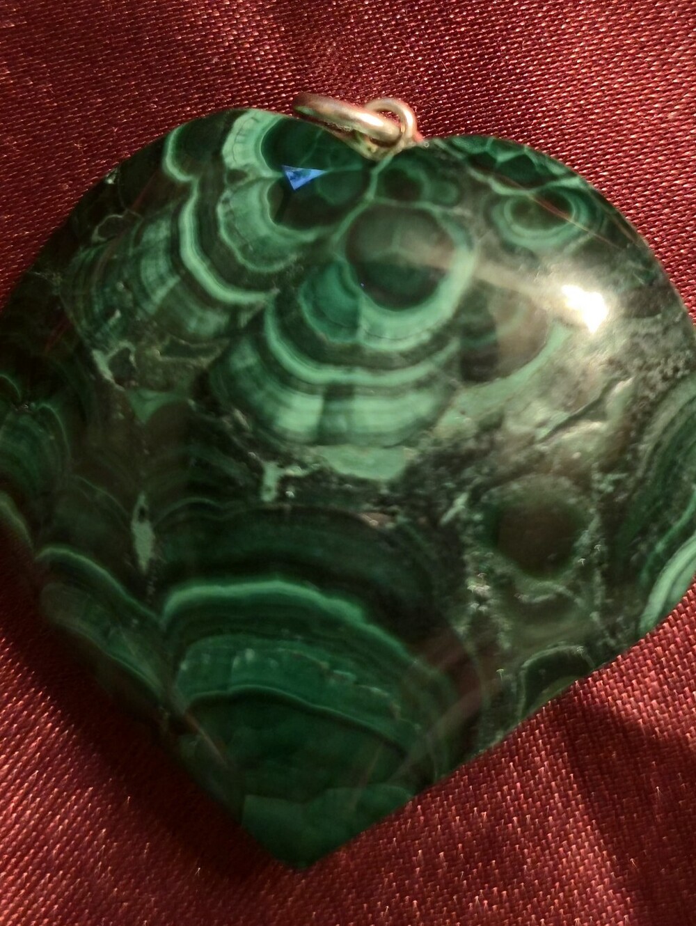 Green Malachite Heart Pendant